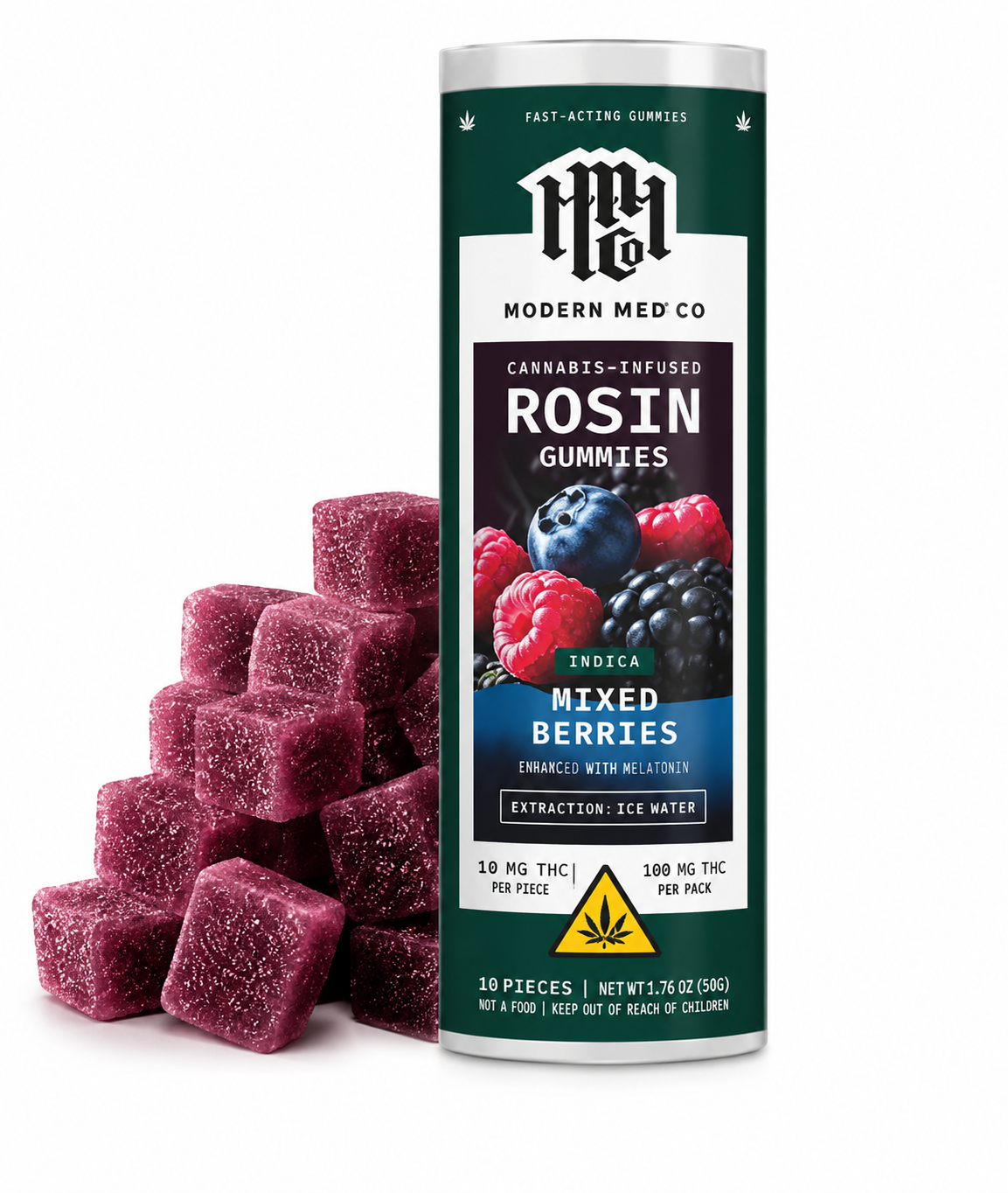 Modern Herb Co. Delta-9 Live Rosin Gummies – Mixed Berries (Indica)